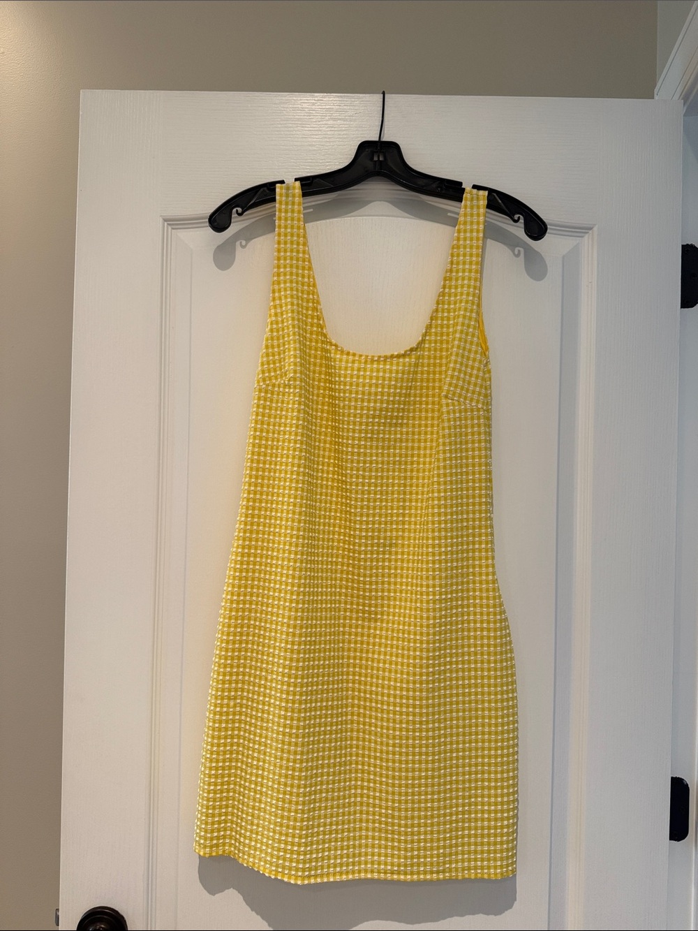 Urban Outfitters Yellow Gingham Mini Dress